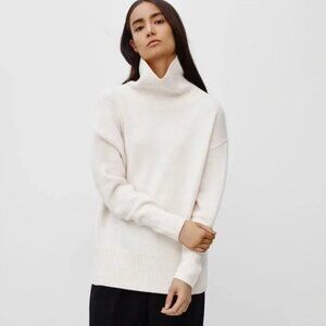 Aritzia Babaton Nicolas Wool & Cashmere Knit Sweater Ivory Cream Size XS